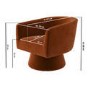 Burnt Orange Velvet Swivel Armchair - Cairo