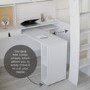 High Sleeper Loft Bed with Desk and Wardrobe in White - Carter