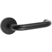 Internal Matt Black Bathroom Lever Door Handle with Lock, Latch and Hinges Pack - 65mm Latch - Curone - XL Joinery