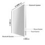 Rectangular Heated Bathroom Mirror with Lights Shaver Socket & Bluetooth Speaker 1400 x 800mm - Divine