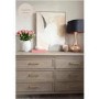 Wide Dark Wood 6 Drawer Chest of Drawers - Delilah