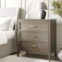 Dark Wood 3 Drawer Chest of Drawers - Delilah