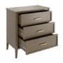 Dark Wood 3 Drawer Chest of Drawers - Delilah