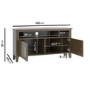 Corner Dark Wooden TV Stand with Storage - TV's up to 43" - Delilah
