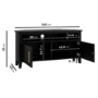 Corner Black Wooden TV Stand with Storage - TV's up to 43" - Delilah