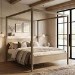 King Size Four Poster Bed Frame in Dark Wood - Delilah