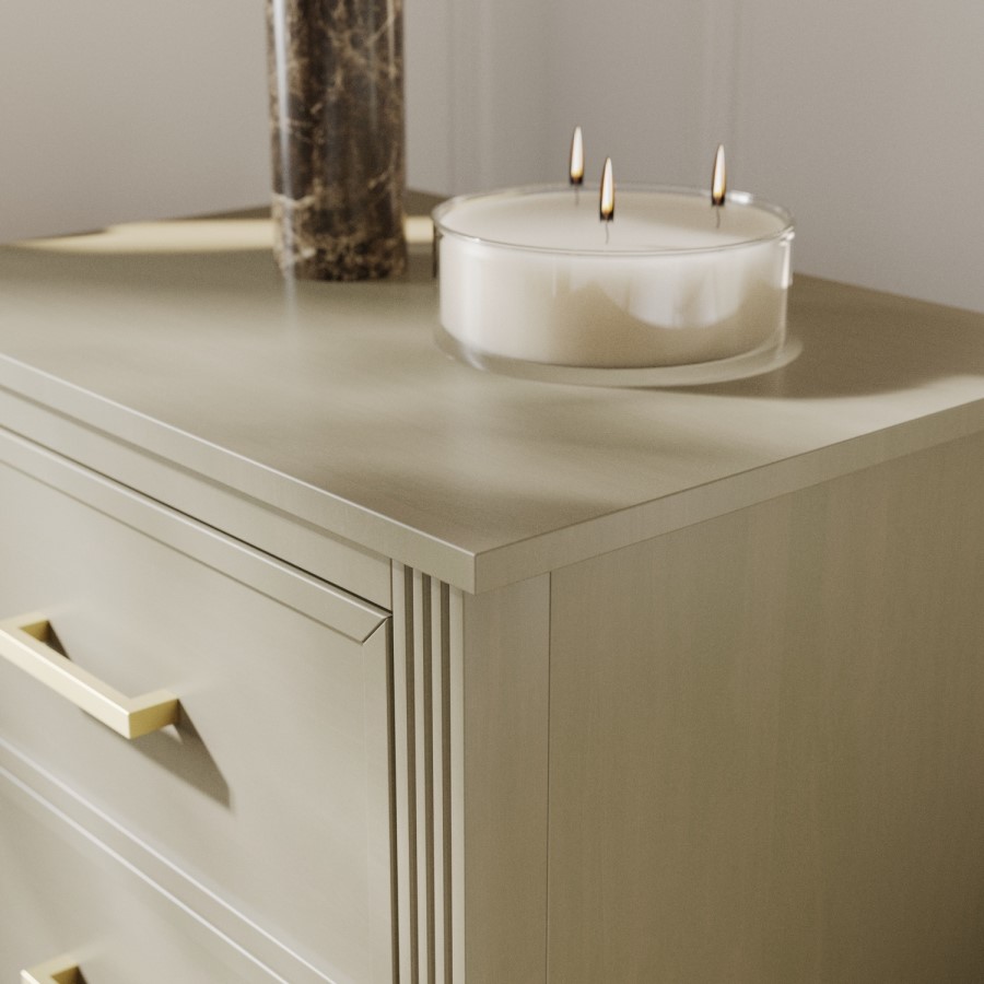 Light Wood 2 Drawer Bedside Table - Delilah