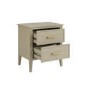 Light Wood 2 Drawer Bedside Table - Delilah