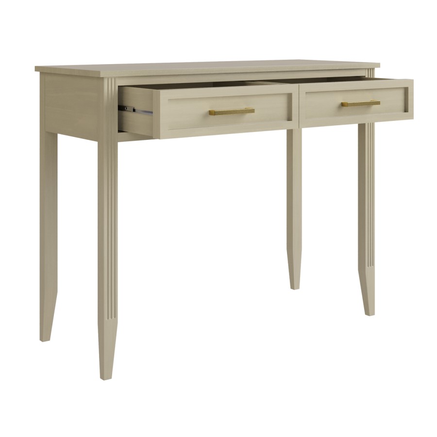 Light Wood Dressing Table with 2 Drawers - Delilah 