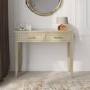 Light Wood Dressing Table with 2 Drawers - Delilah 