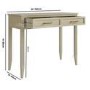 Light Wood Dressing Table with 2 Drawers - Delilah 