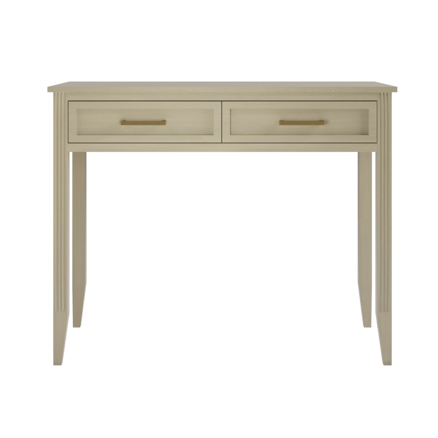 Light Wood Dressing Table with 2 Drawers - Delilah 