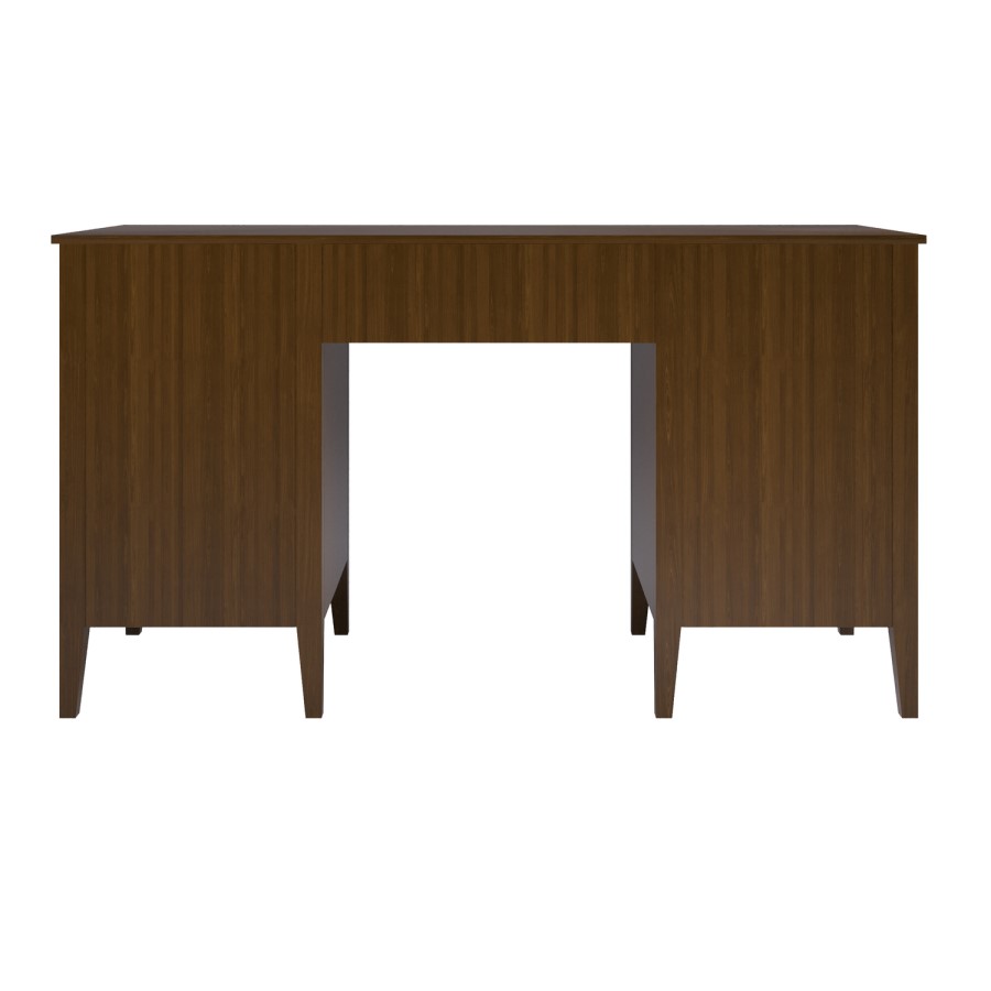 Walnut Office Desk with Drawers - Delilah 