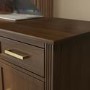 Walnut Office Desk with Drawers - Delilah 