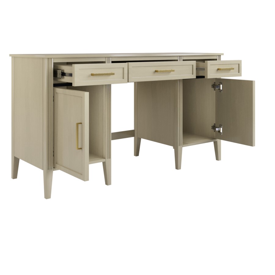 Light Wood Office Desk with Drawers - Delilah 