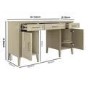 Light Wood Office Desk with Drawers - Delilah 