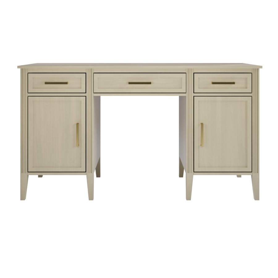 Light Wood Office Desk with Drawers - Delilah 