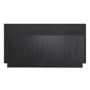 Black Ribbed 6 Drawer Large Chest of Drawers - Fully Assembled - Drew