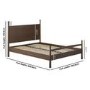Dark Wood King Size Wooden Bed Frame with Pillar Detail - Darwin