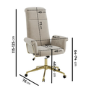 Beige Chenille High Back Swivel Office Chair - Effie