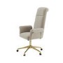 Beige Chenille High Back Swivel Office Chair - Effie