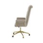Beige Chenille High Back Swivel Office Chair - Effie