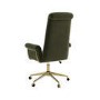 Khaki Velvet High Back Swivel Office Chair - Effie