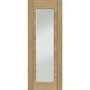 Internal Oak Fully-Glazed Door with Clear Glass - Unfinished - 1981 x 762 x 35mm - Palermo Essential - XL Joinery
