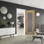 Internal Oak Fully-Glazed Door with Clear Glass - Unfinished - 1981 x 762 x 35mm - Palermo Essential - XL Joinery