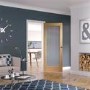 Internal Oak Fully-Glazed Cottage Door with Clear Etched Glass - Unfinished - 1981 x 762 x 35mm - Suffolk Essential - XL Joinery