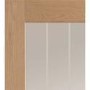 Internal Oak Fully-Glazed Cottage Door with Clear Etched Glass - Unfinished - 2040 x 926 x 40mm - Suffolk Essential - XL Joinery