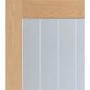 Internal Oak Half-Glazed Cottage Door with Clear Etched Glass - Unfinished - 2040 x 626 x 40mm - Suffolk Essential - XL Joinery