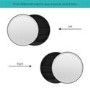 Black Sliding Bathroom Mirror Cabinet with Lights 600 x 600mm - Elara