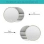 Brass Sliding Bathroom Mirror Cabinet with Lights 600 x 600mm - Elara
