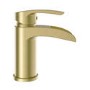 Brushed Brass Waterfall Basin Mixer Tap & Bath Filler Tap Pack - Elina
