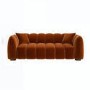 Burnt Orange Velvet 3 Seater Sofa - Elod