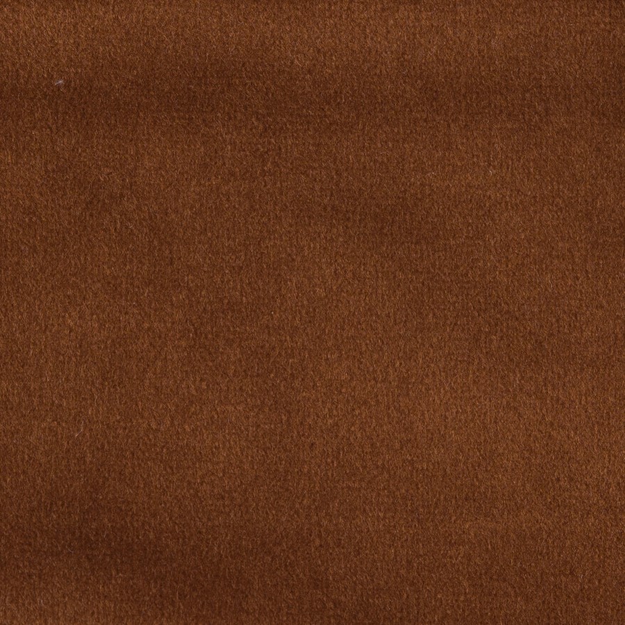 Burnt Orange Velvet Footstool - Elod