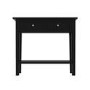 ONLY OPENED - Small Narrow Black Wood Console Table with Drawers - Elms