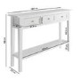 ONLY OPENED - Large Narrow White Wood Console Table with Drawers - Elms