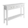 ONLY OPENED - Large Narrow White Wood Console Table with Drawers - Elms