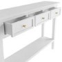ONLY OPENED - Large Narrow White Wood Console Table with Drawers - Elms