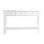 ONLY OPENED - Large Narrow White Wood Console Table with Drawers - Elms