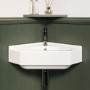 White Wall Hung Corner Traditional Basin 553mm - Elton