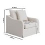 Cream Fabric Slipcover Armchair - Eliza