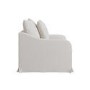 Cream Fabric Slipcover Armchair - Eliza