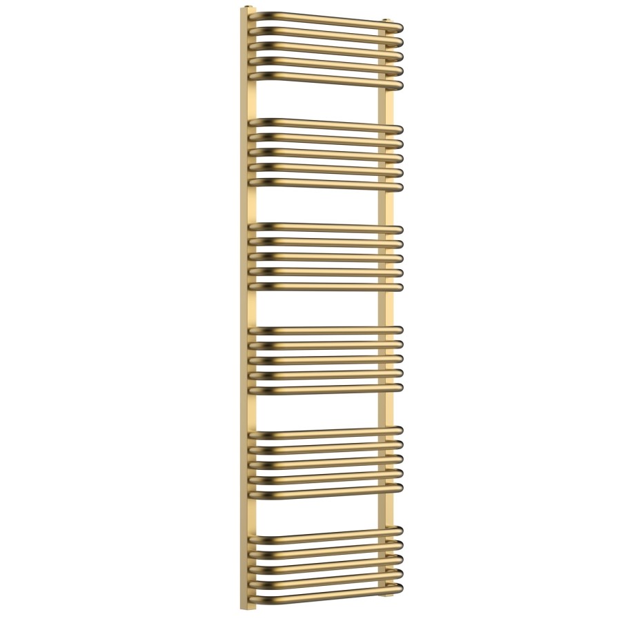 Brass Curved Towel Radiator 1530 x 600mm - Ember