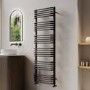 Black Curved Towel Radiator 1530 x 500mm – Ember