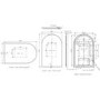 Arched Bronze Backlit Heated Bathroom Mirror with Lights 500 x 800mm - Empire