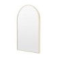 Arched Brass Backlit Heated Bathroom Mirror with Lights 500 x 800mm - Empire