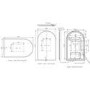 Arched Brass Backlit Heated Bathroom Mirror with Lights 500 x 800mm - Empire